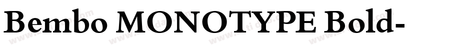 Bembo MONOTYPE Bold字体转换